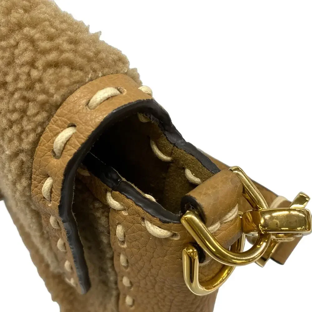 Fendi Mama Bucket Handbag 8BR600 Mouton Leather